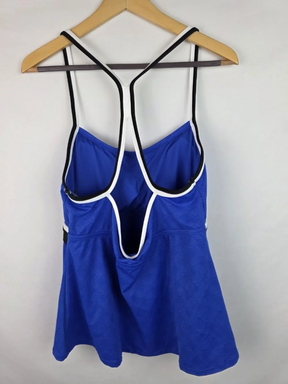 24th & Ocean Women's Tankini Top Size XXL Blue Swim Swimsuit Top A-D Cup
